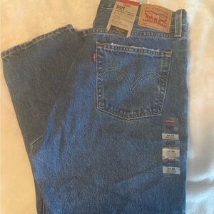 Levi's Blue Boot Cut Jeans with Fashionable Distressing